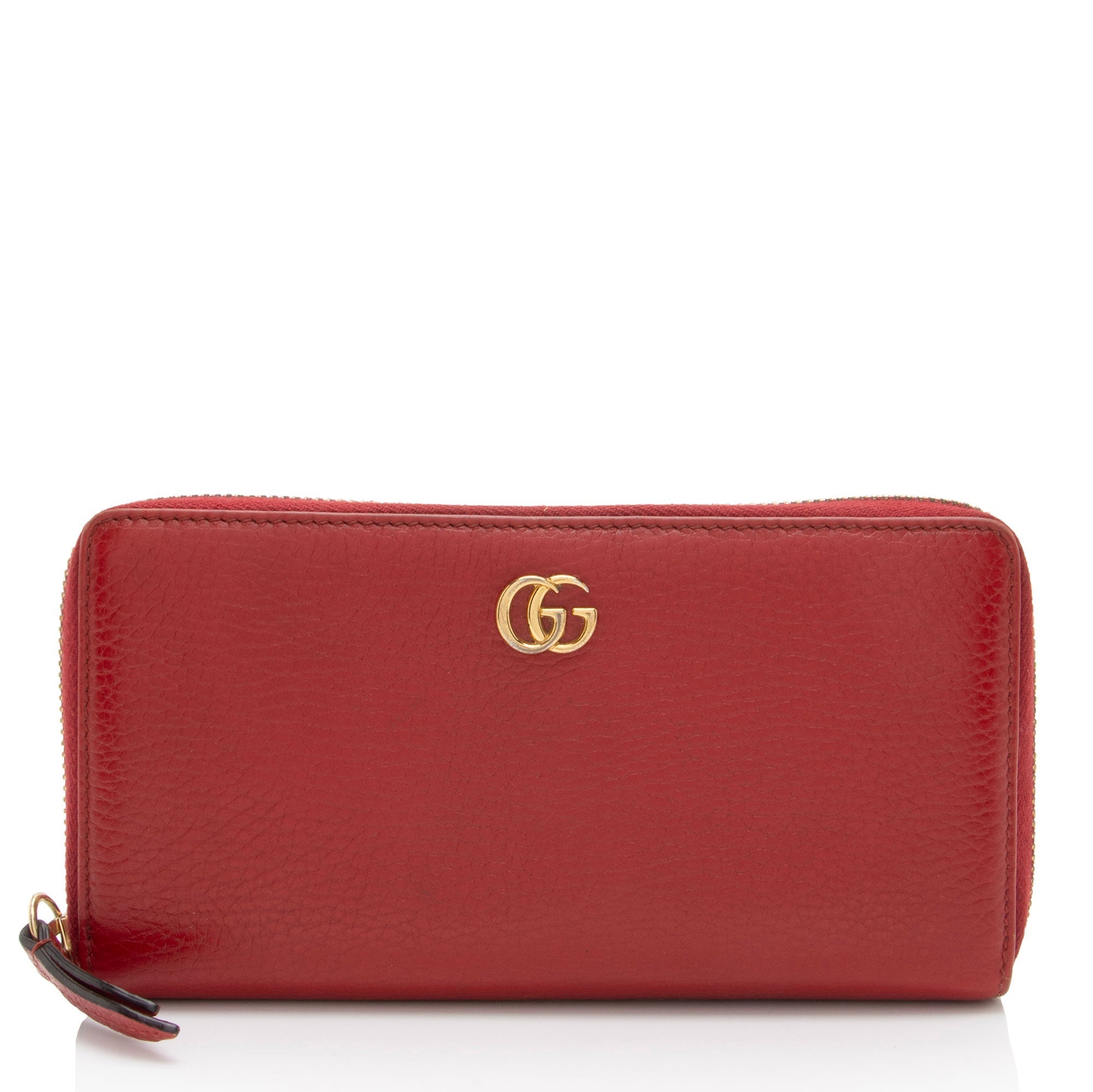 Gucci Leather GG Marmont Zip Around Wallet (SHF-opdCxE)