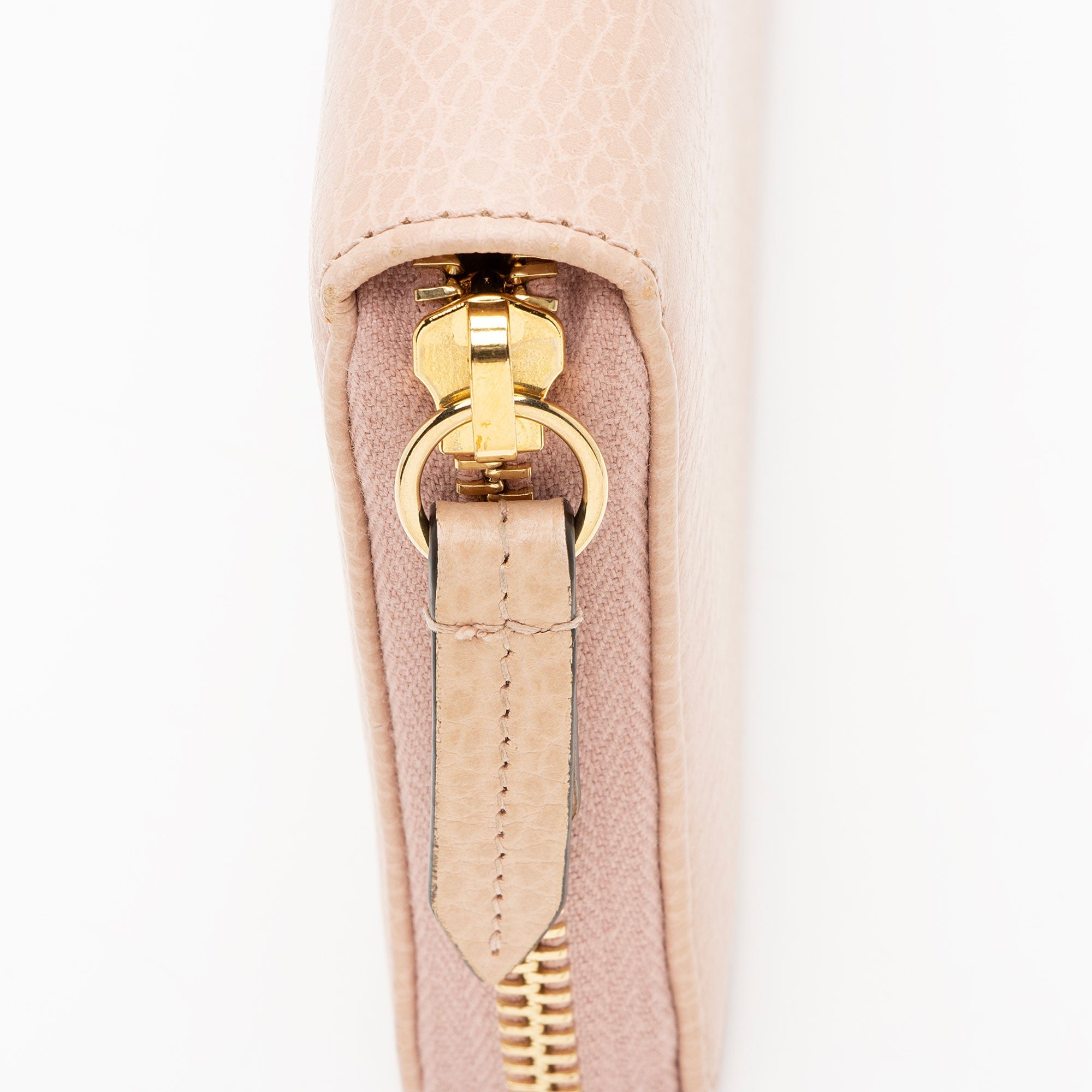 Gucci Leather GG Marmont Zip Around Wallet