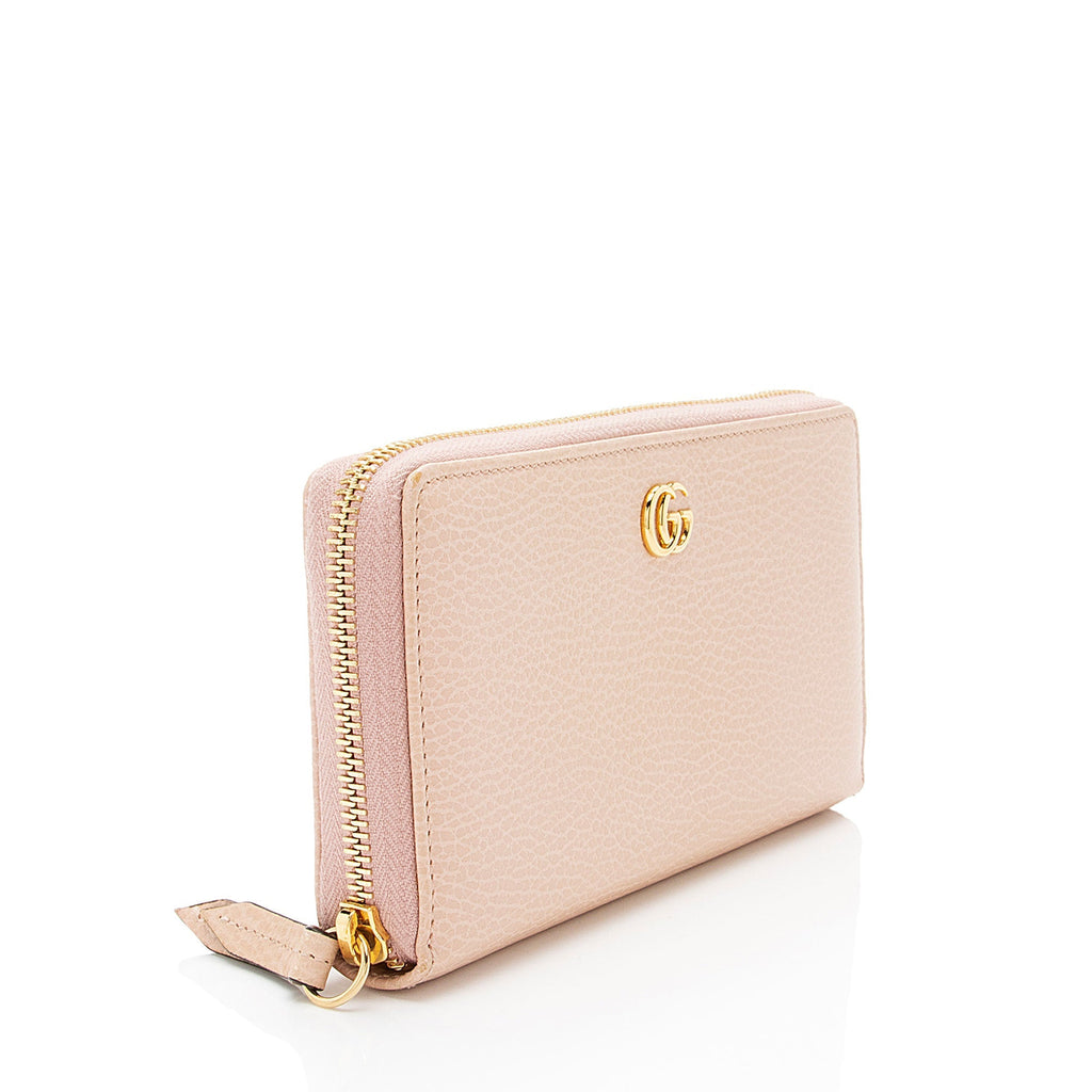 Gucci Leather GG Marmont Zip Around Wallet