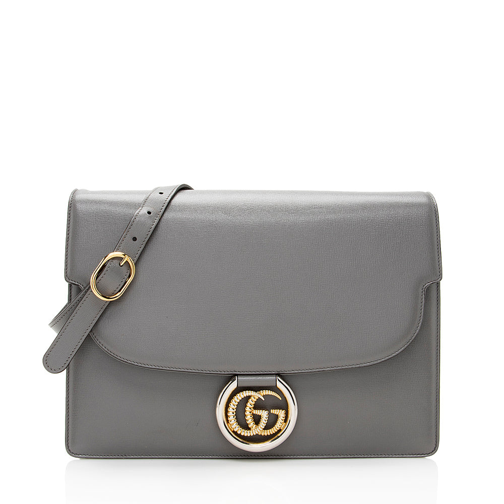 Gucci Leather Gucci Ring Medium Shoulder Bag - FINAL SALE (SHF-19440)