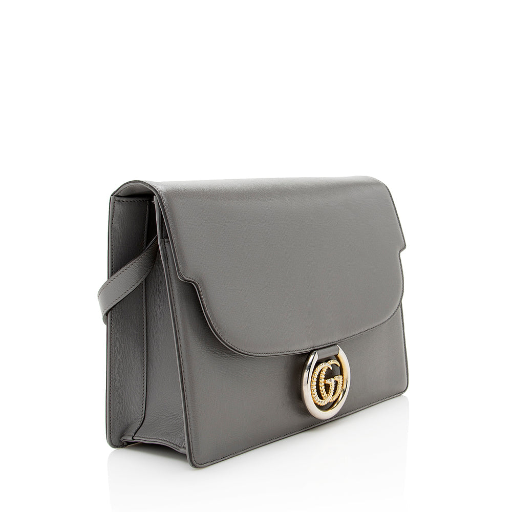 Gucci Leather Gucci Ring Medium Shoulder Bag - FINAL SALE (SHF-19440)