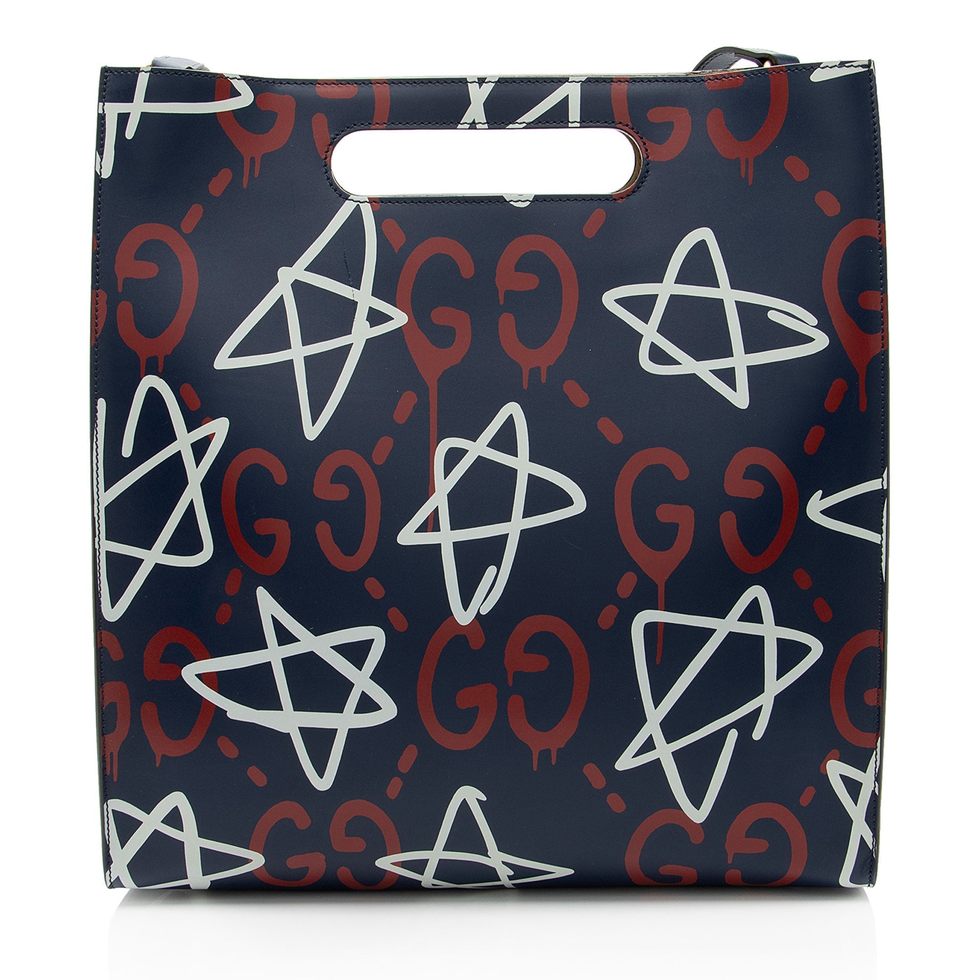 Gucci Leather Ghost Medium Tote