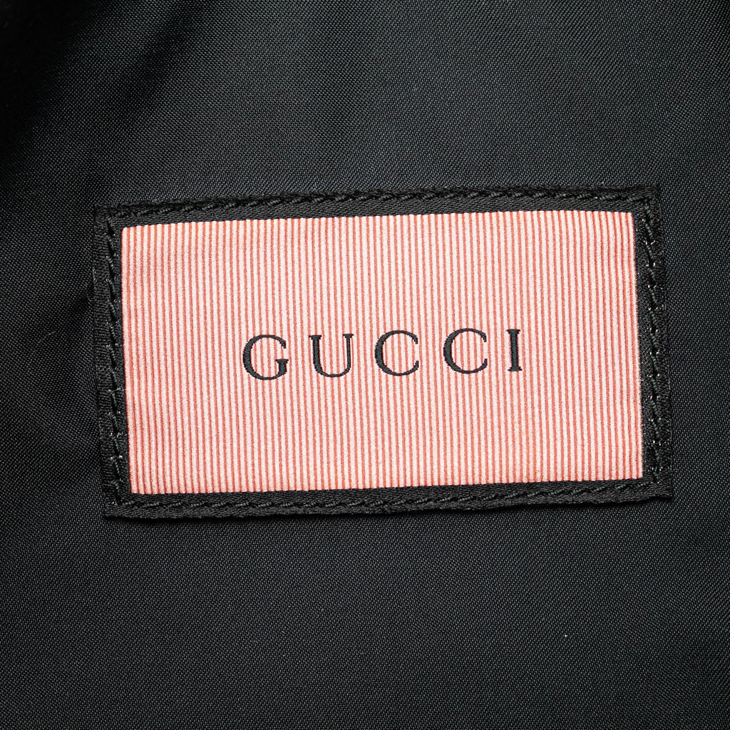 Gucci Leather Gucci Ghost Drawstring Backpack