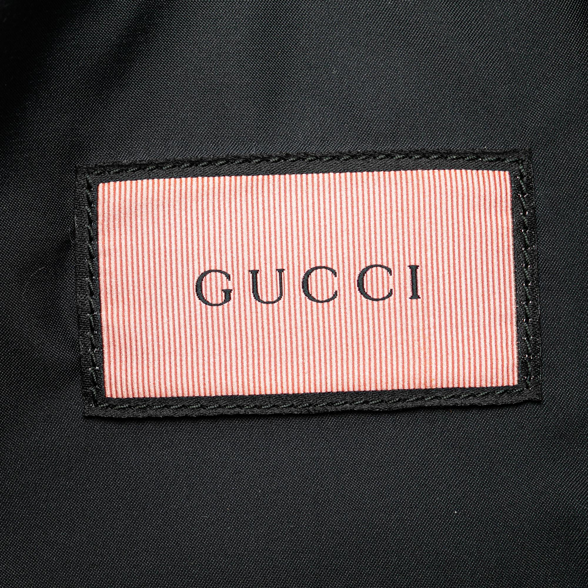 Gucci Leather Gucci Ghost Drawstring Backpack