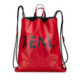 Gucci Leather Gucci Ghost Drawstring Backpack