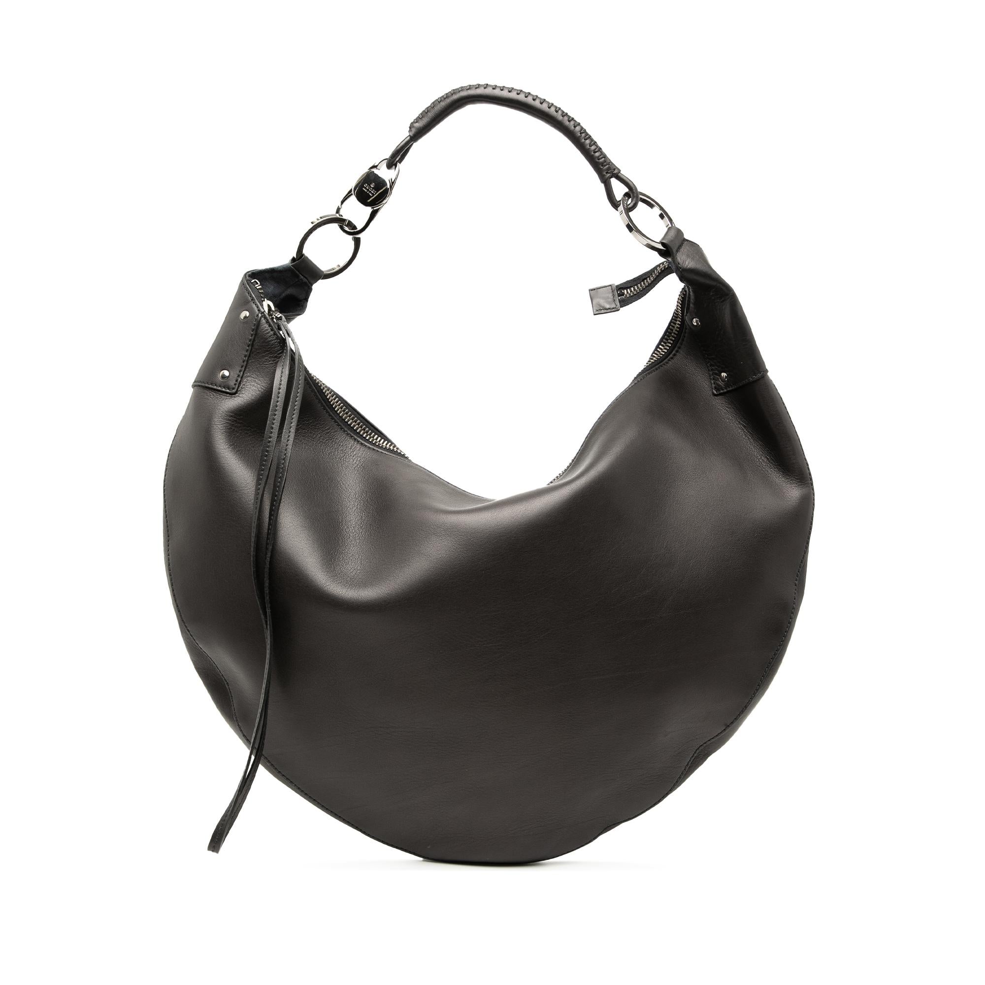 Gucci Leather Half Moon Hobo