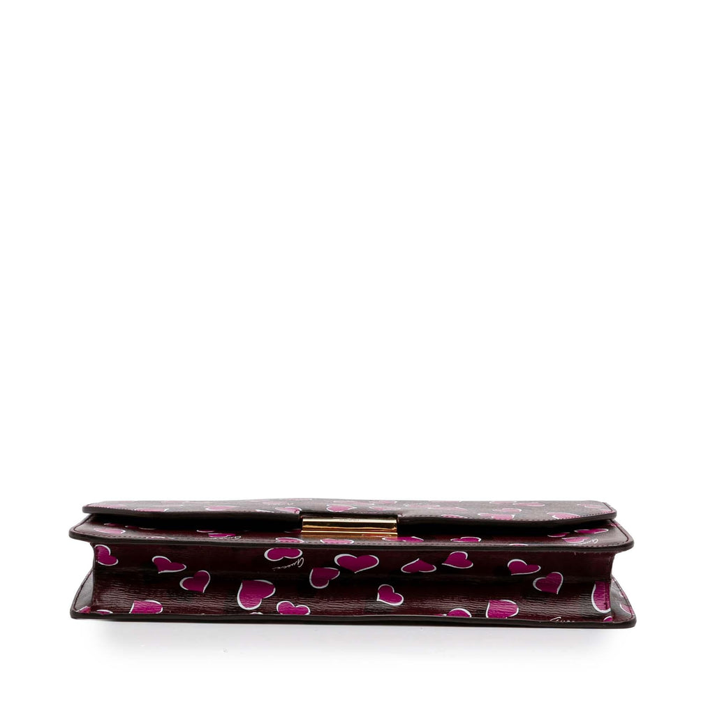 Gucci Leather Heartbeat Clutch