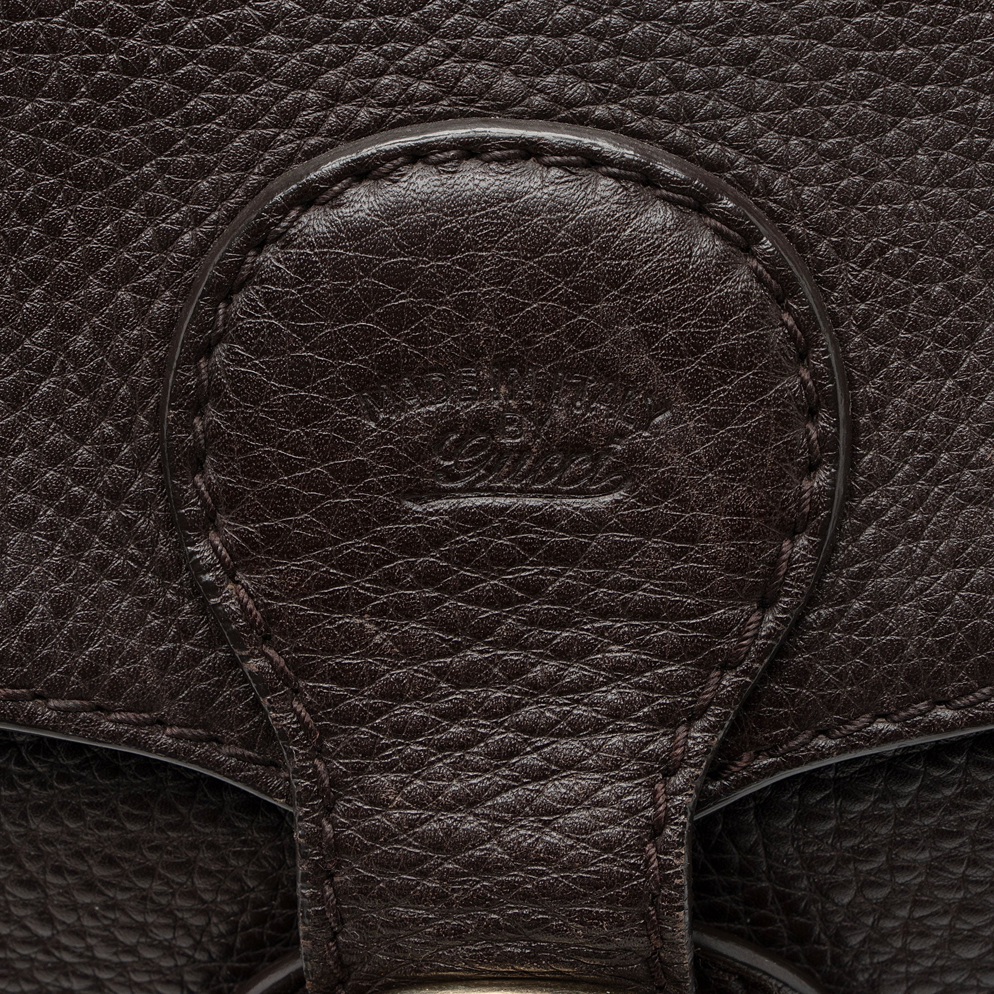 Gucci Leather Heritage Web Buckle Medium Satchel