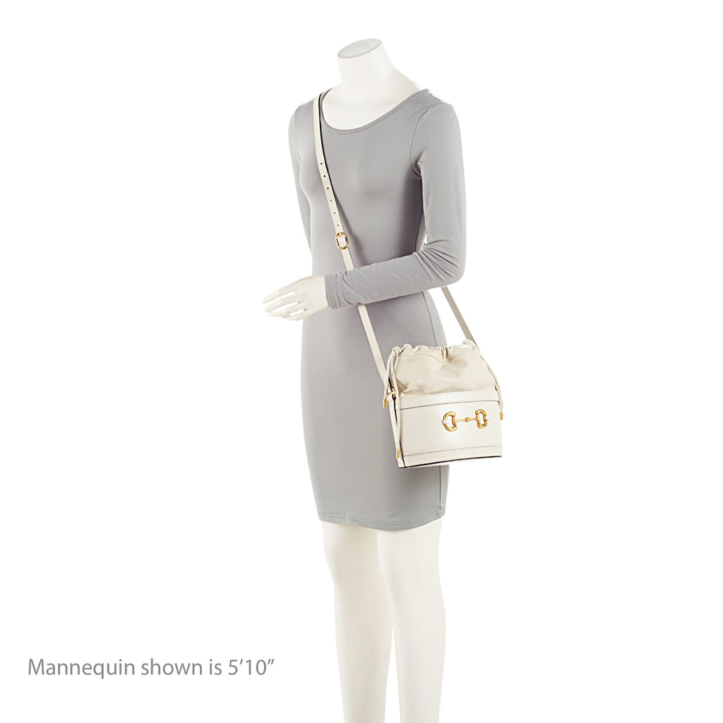 Gucci Leather Horsebit 1955 Drawstring Bucket Bag