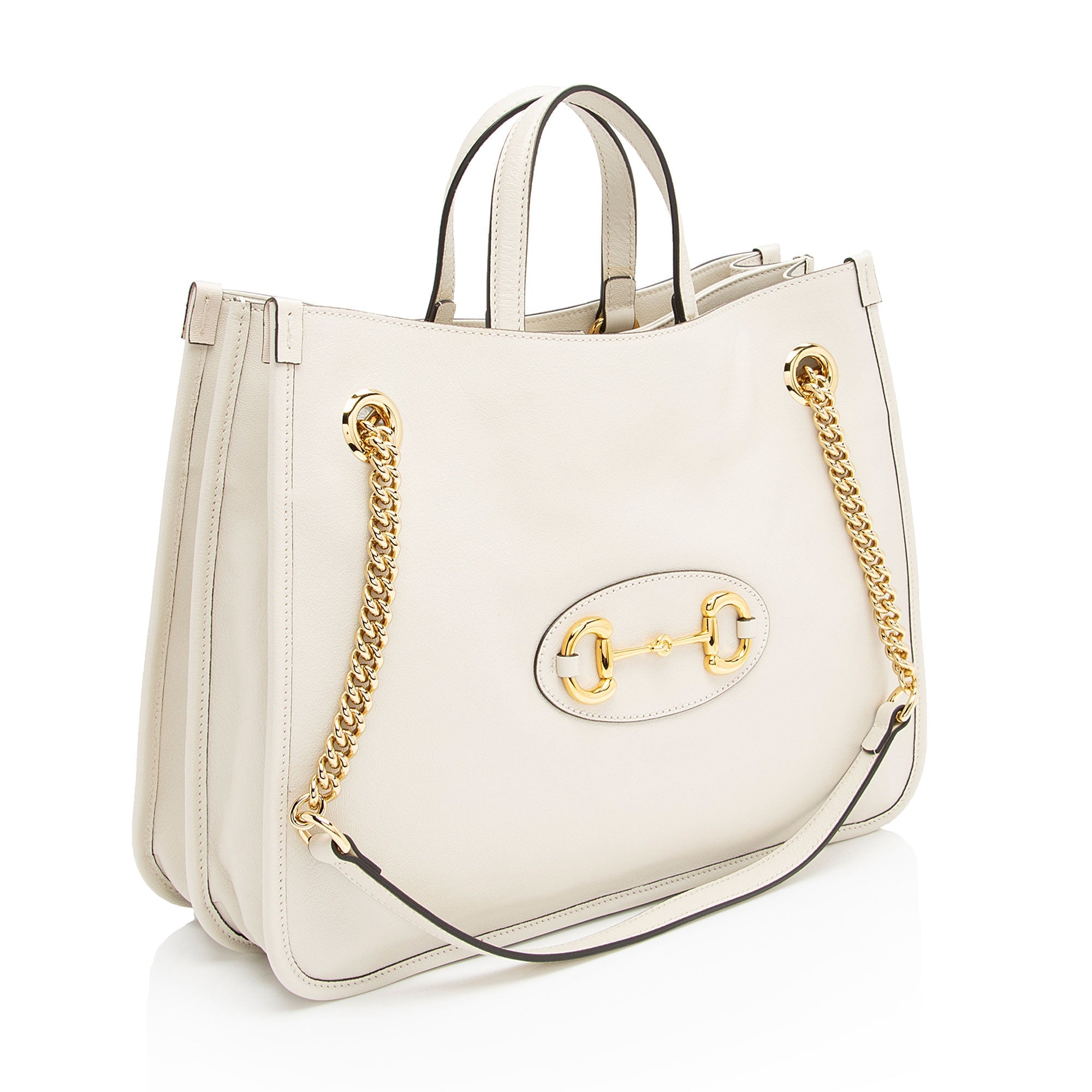 Gucci Leather Horsebit 1955 Medium Tote (SHF-BigRbj)