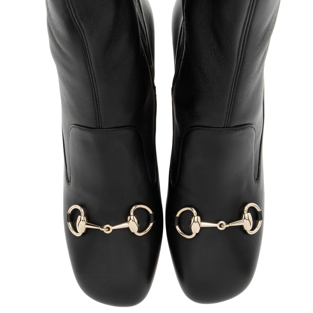 Gucci Leather Horsebit Ankle Boots - Size 7 / 37