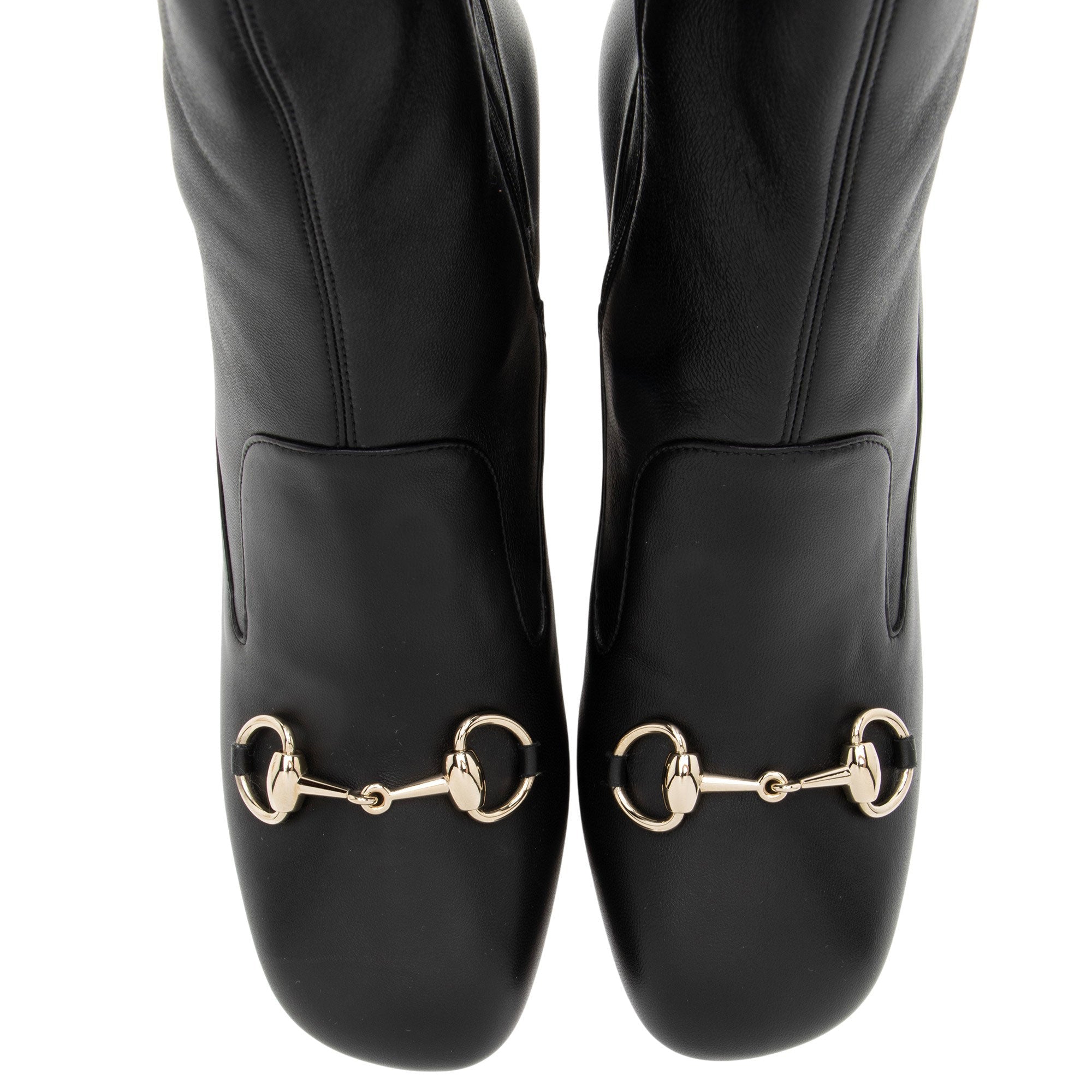 Gucci Leather Horsebit Ankle Boots - Size 7 / 37