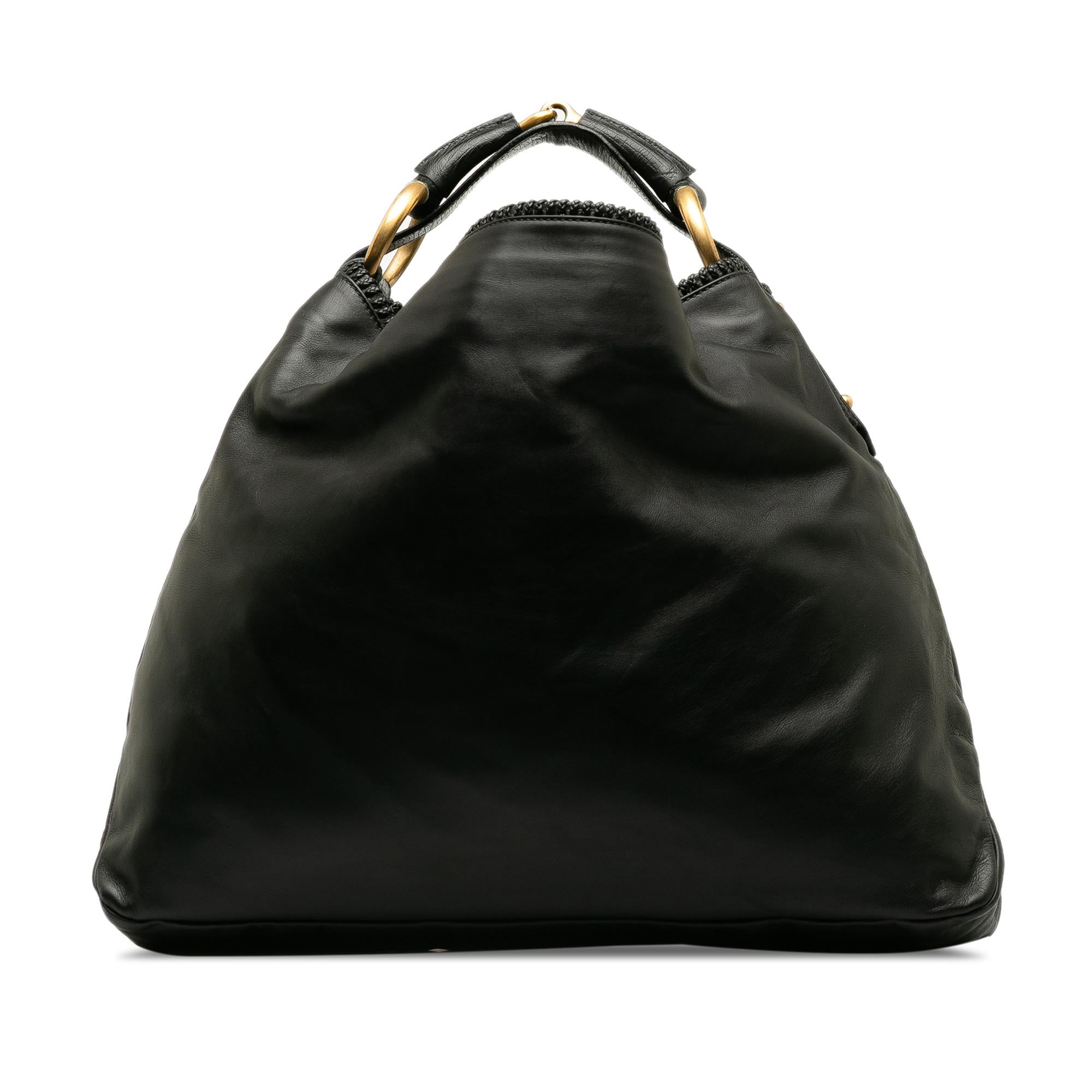 Gucci Leather Horsebit Hobo (SHG-RQo3jb)