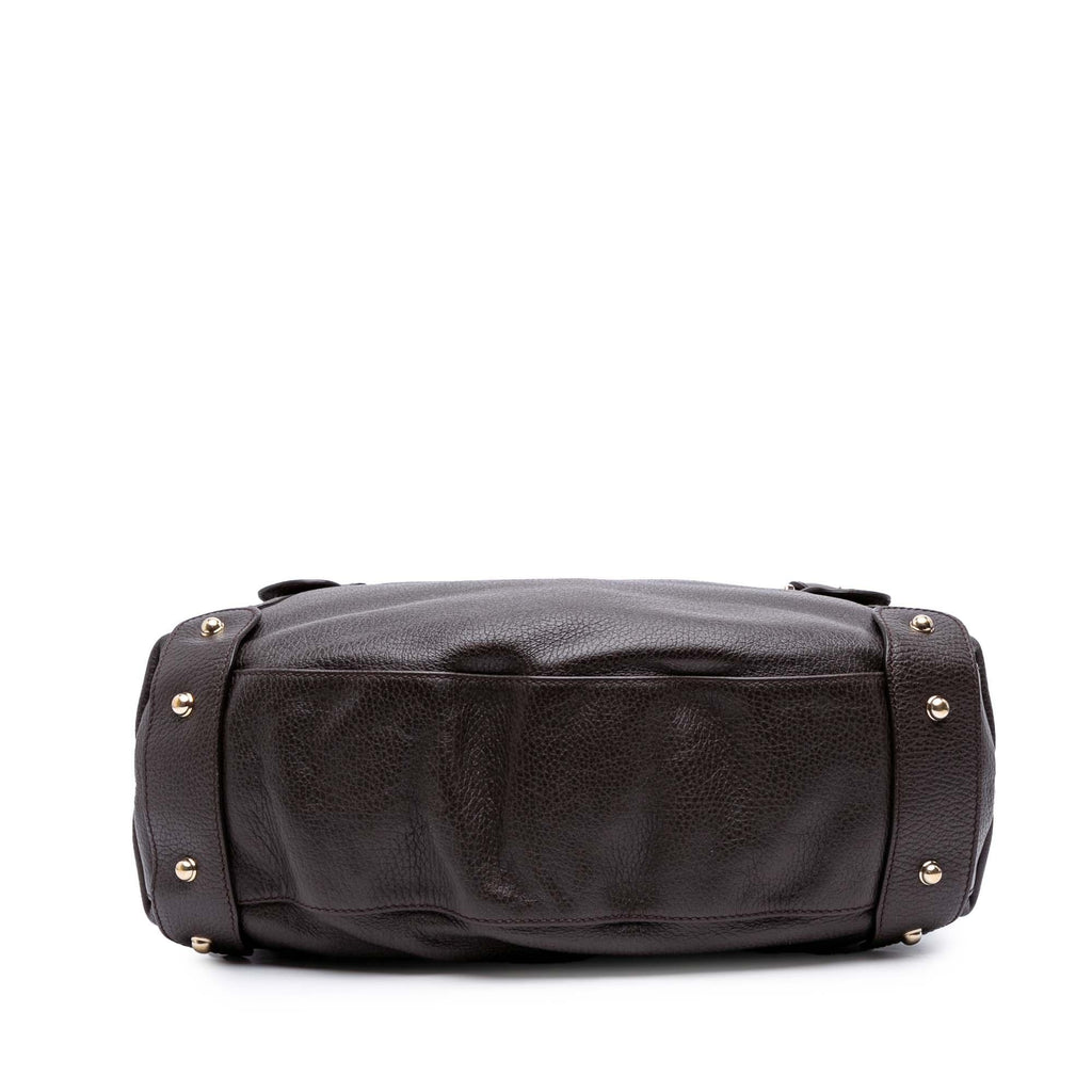 Gucci Leather Horsebit Pelham Shoulder Bag