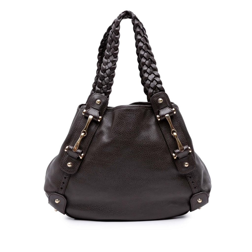Gucci Leather Horsebit Pelham Shoulder Bag