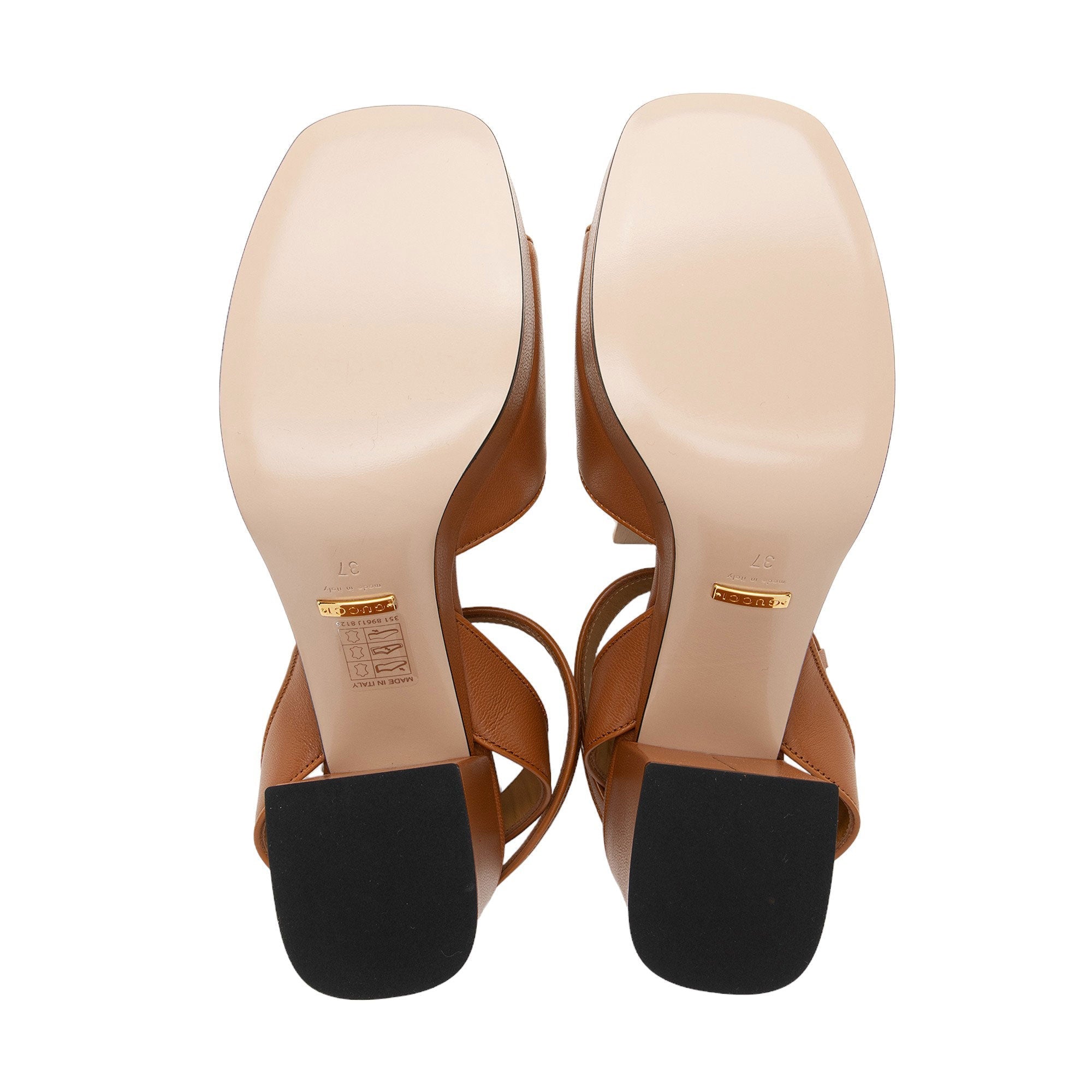 Gucci Leather Horsebit Platform Sandals - Size 7 / 37 (SHF-kafH0y)