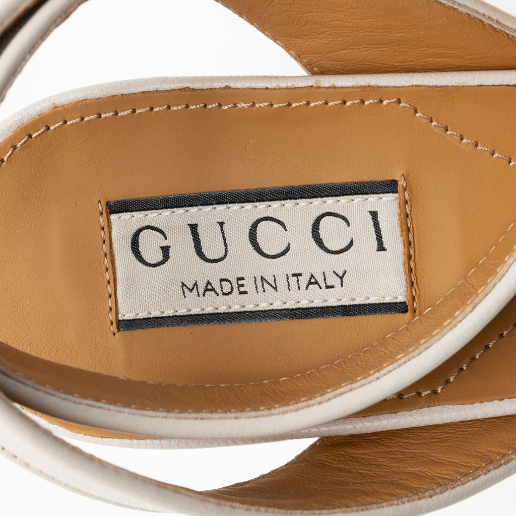 Gucci Leather Horsebit Platform Sandals - Size 9 / 39 (SHF-uICr63)
