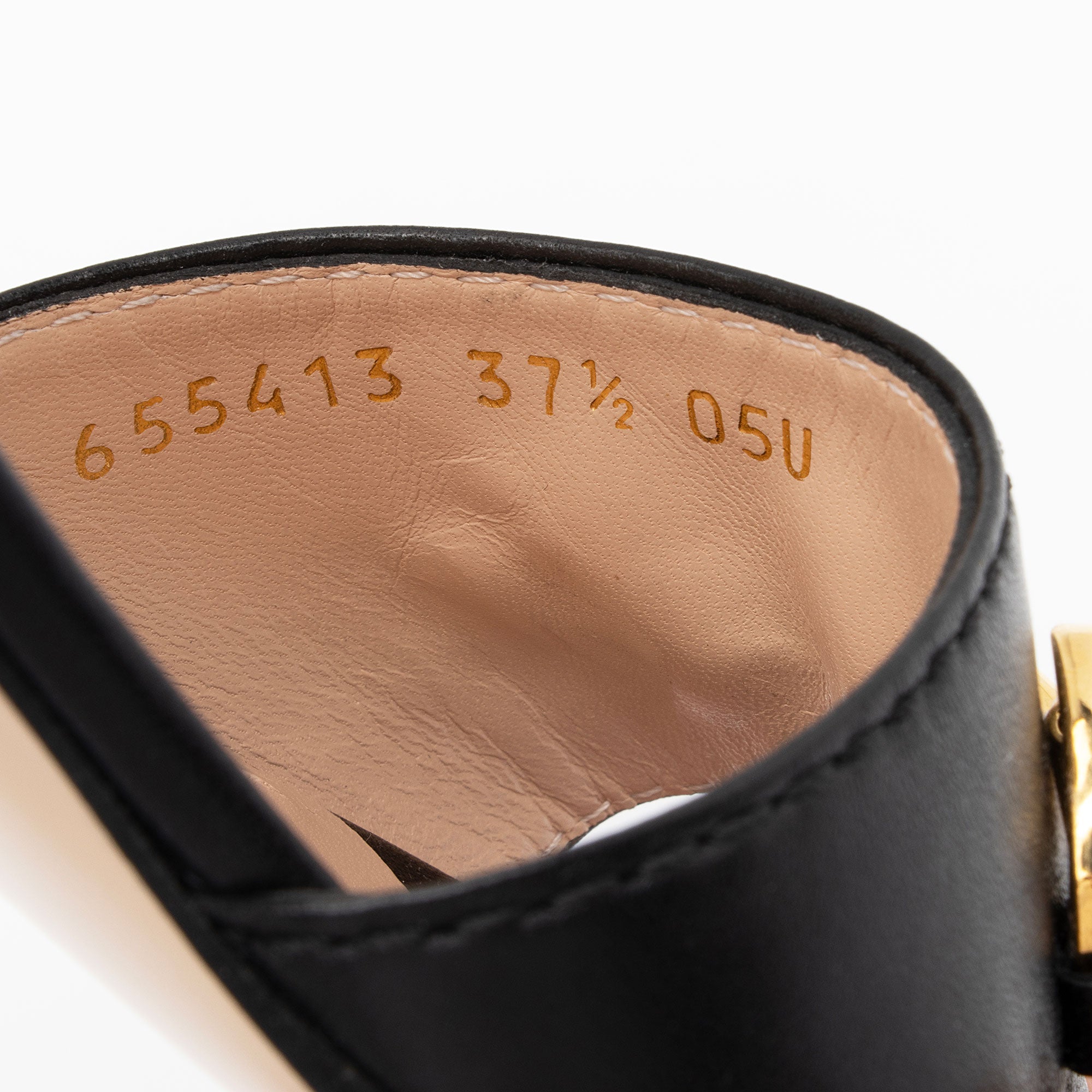 Gucci Leather Horsebit 30mm Sandals - Size 7.5 / 37.5 (SHF-xkzxhp)