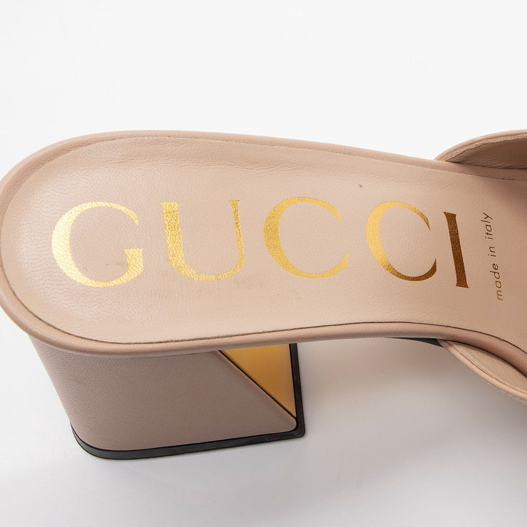 Gucci Leather Horsebit Slide Sandals - Size 7.5 / 37.5 (SHF-eOub5Z)