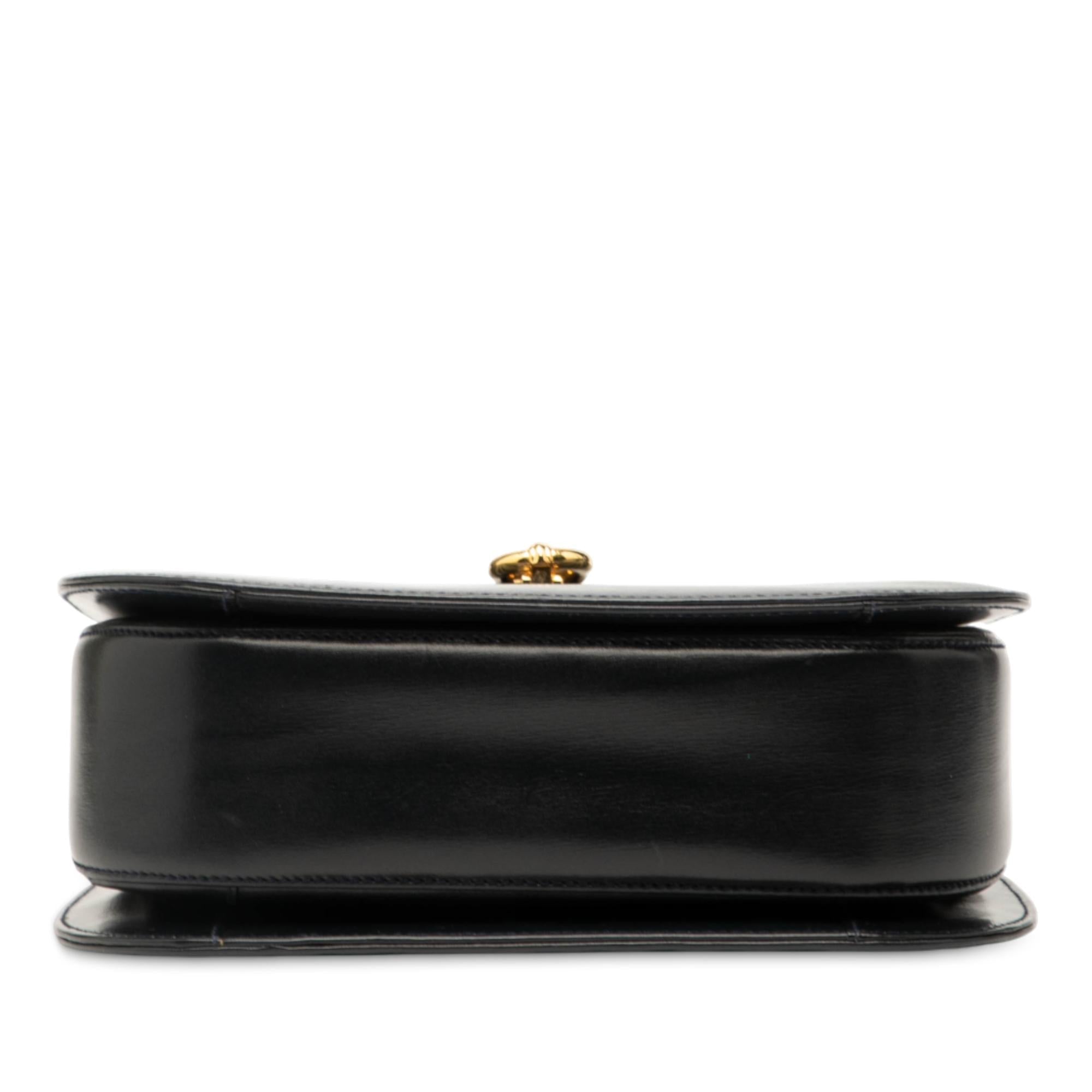 Gucci Leather Horsebit Top Handle Bag