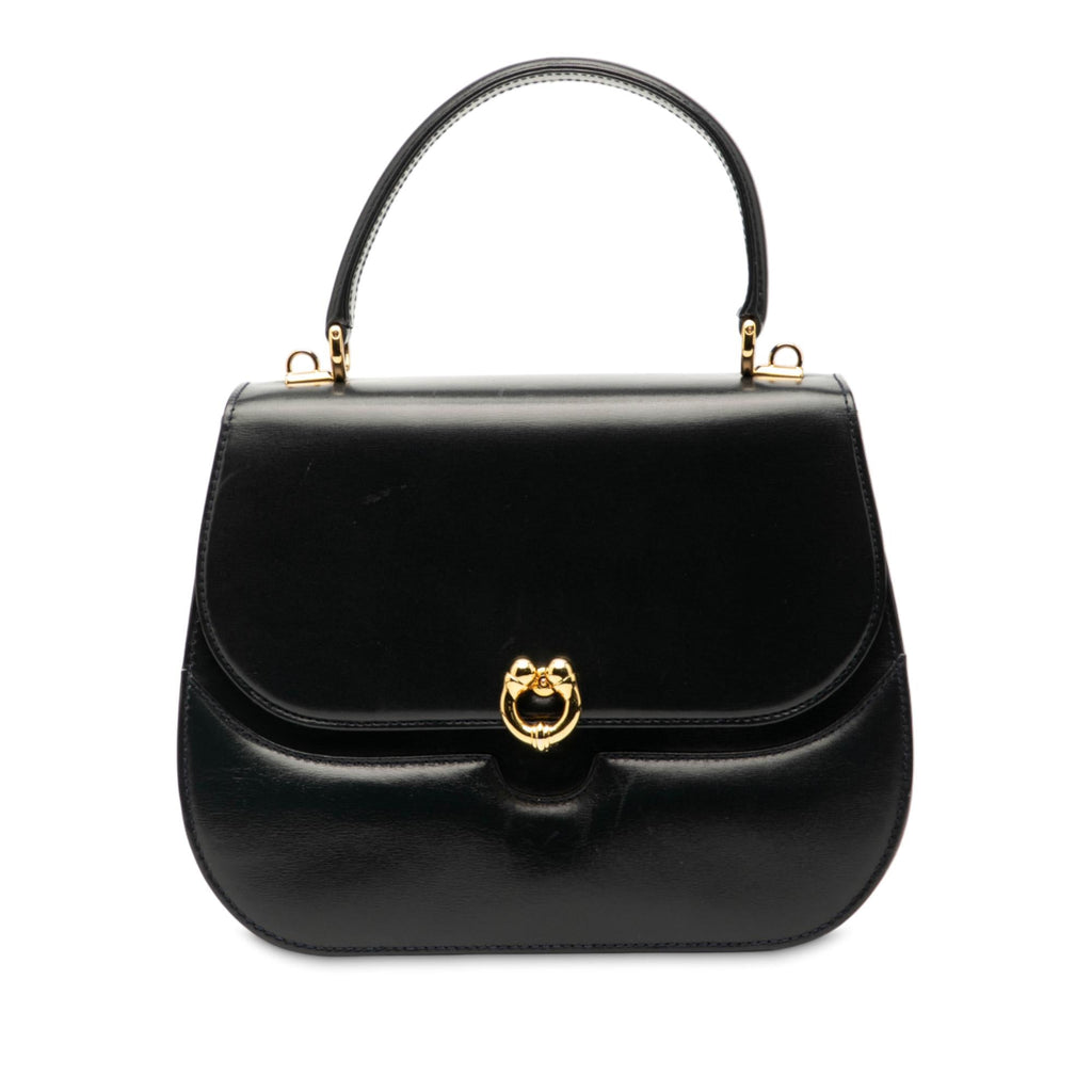 Gucci Leather Horsebit Top Handle Bag