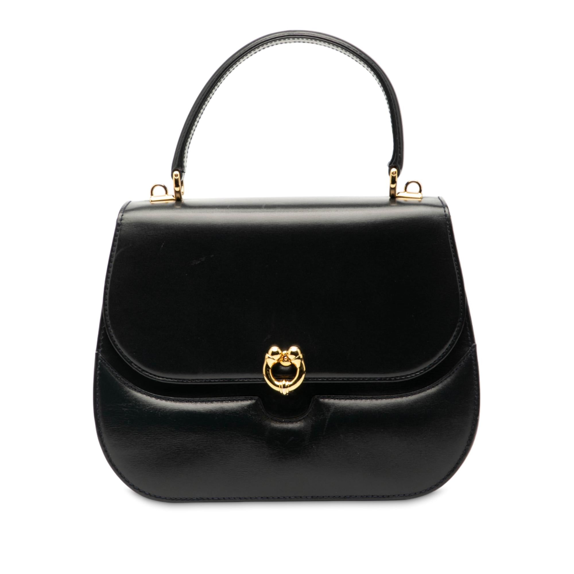 Gucci Leather Horsebit Top Handle Bag
