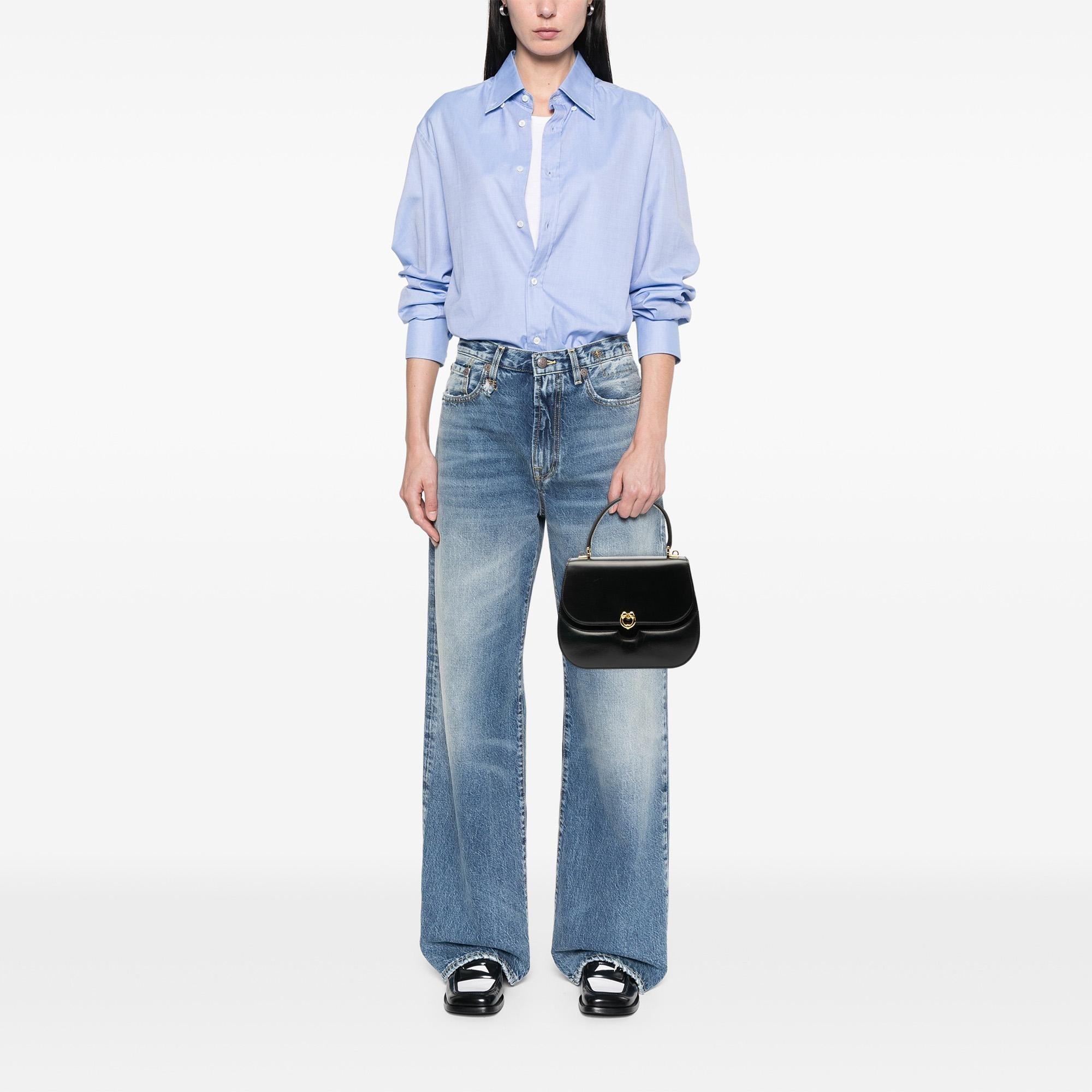 Gucci Leather Horsebit Top Handle Bag