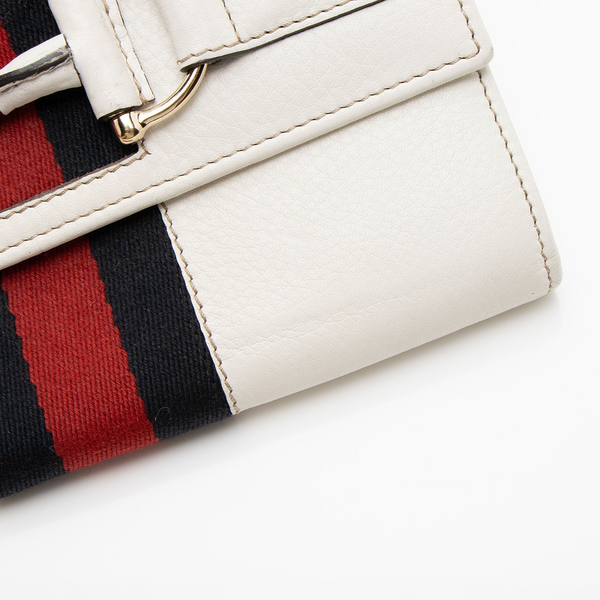 Gucci Leather Horsebit Web Continental Wallet (SHF-yXh8tm)