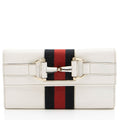 Gucci Leather Horsebit Web Continental Wallet (SHF-yXh8tm)