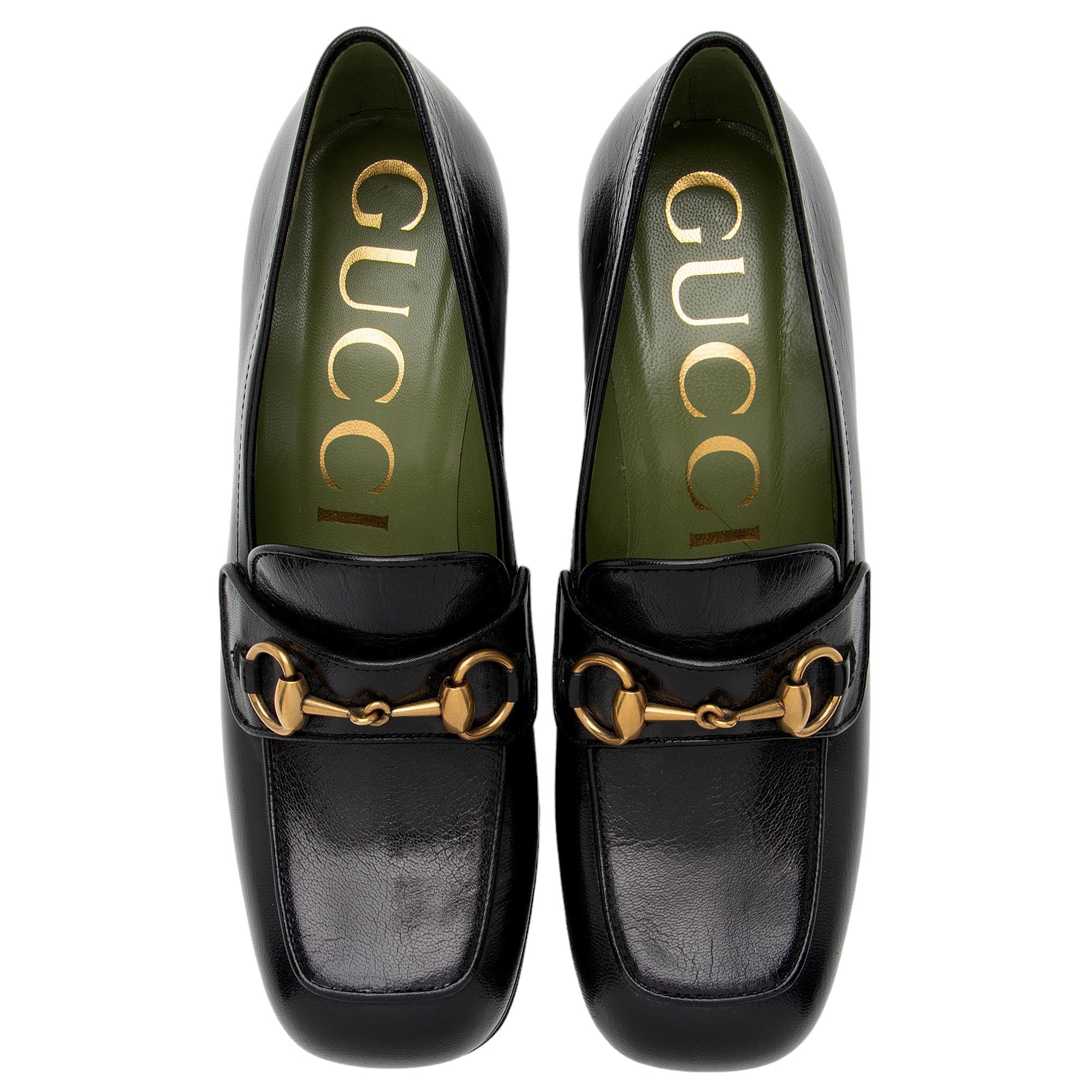 Gucci Leather Horsebit Platform Loafers - Size 8 / 38 (SHF-5KQ35o)