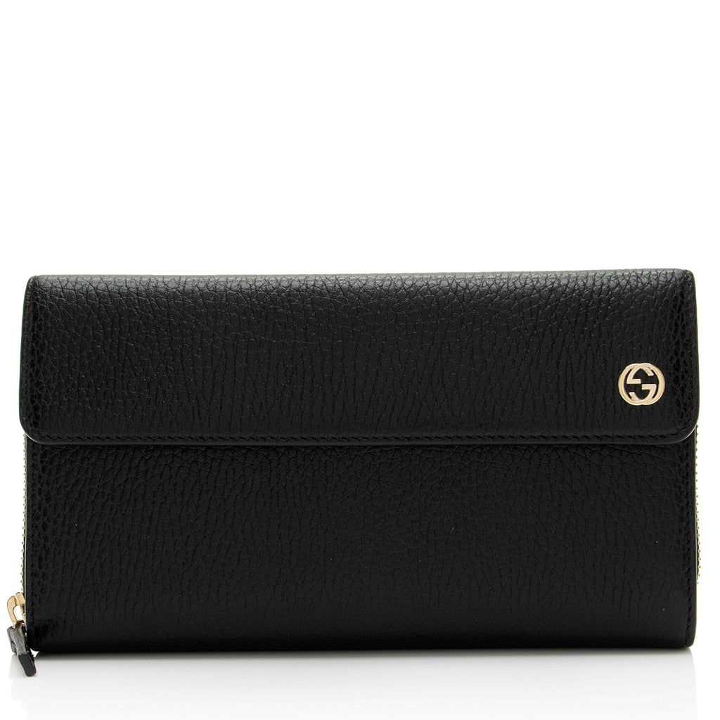 Gucci Leather Interlocking G Continental Wallet (SHF-6vJqS2)