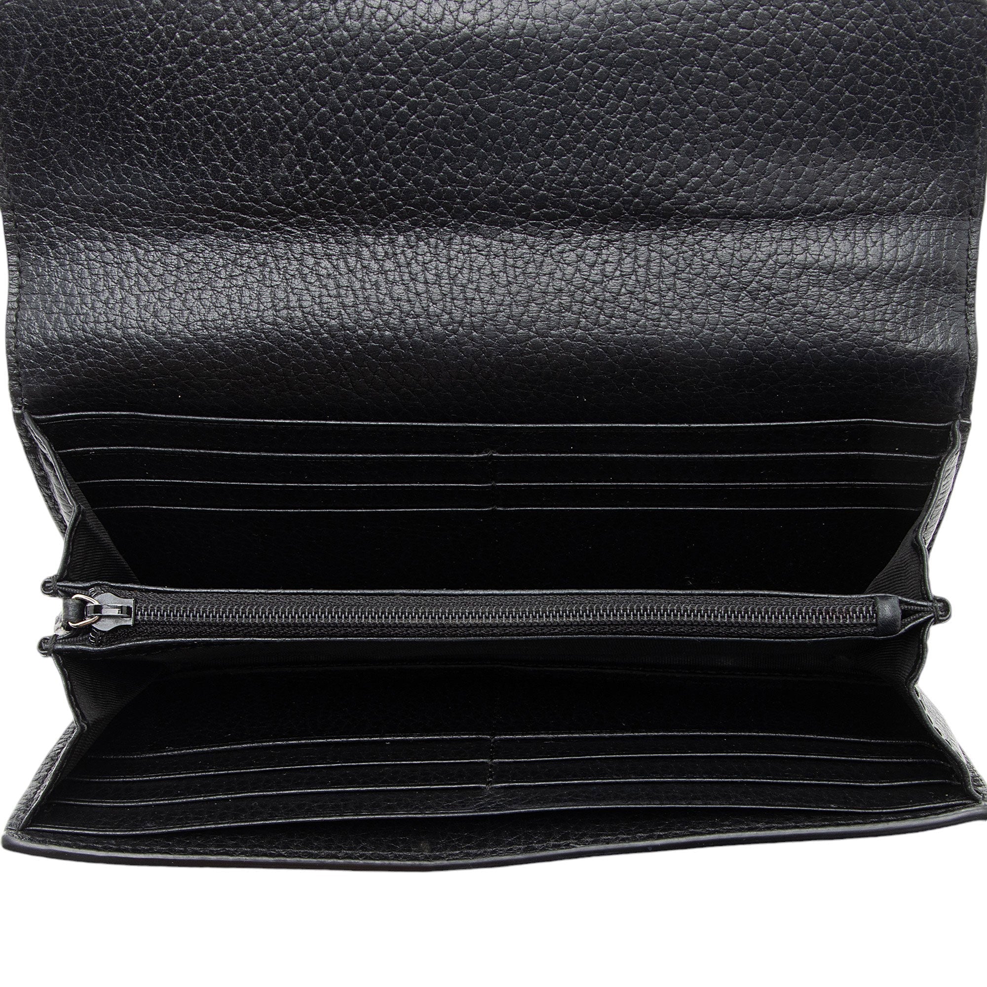 Gucci Leather Interlocking G Continental Wallet