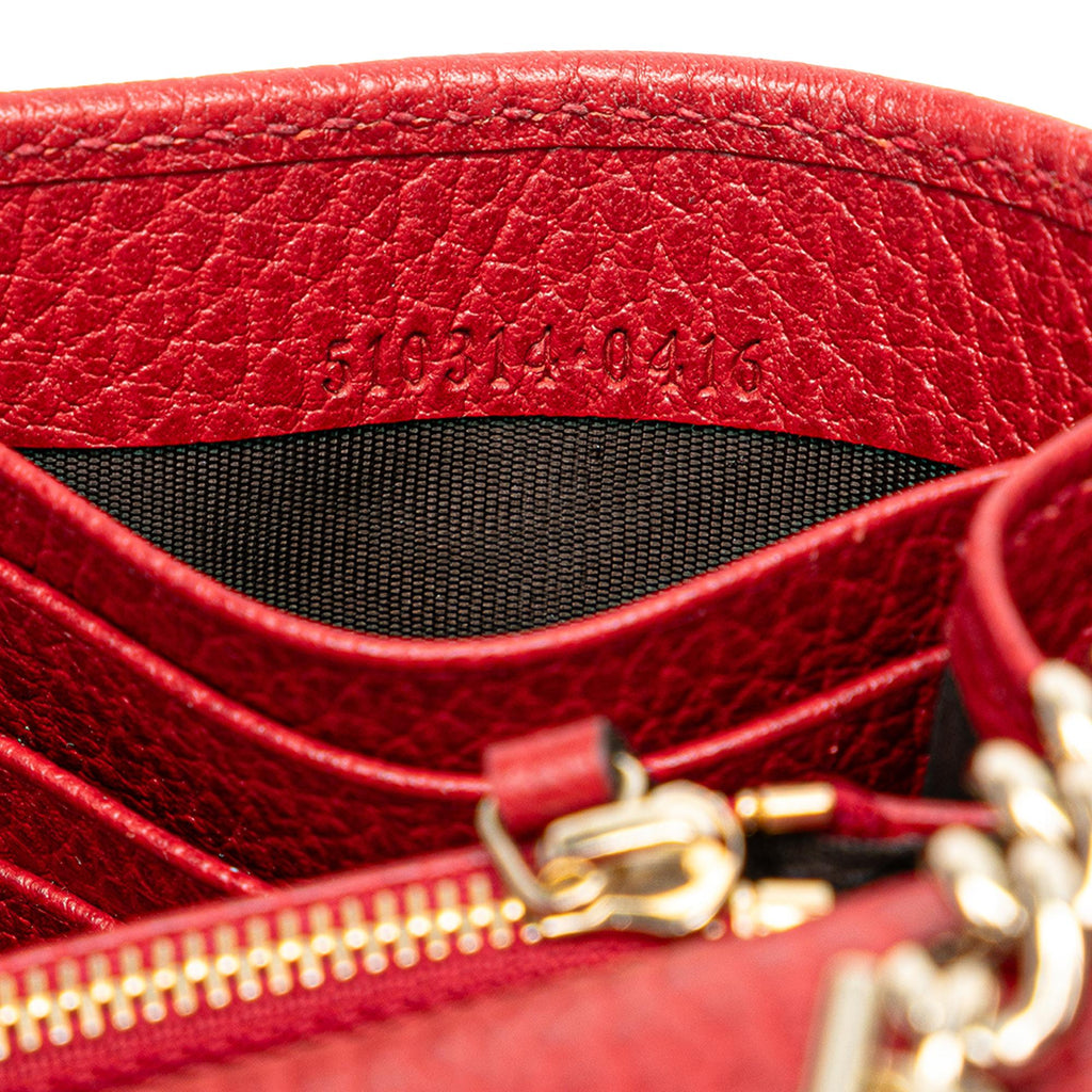 Gucci Leather Interlocking G Dollar Wallet on Chain