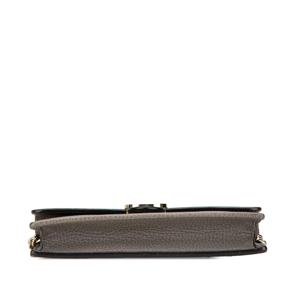 Gucci Leather Interlocking G Dollar Wallet on Chain