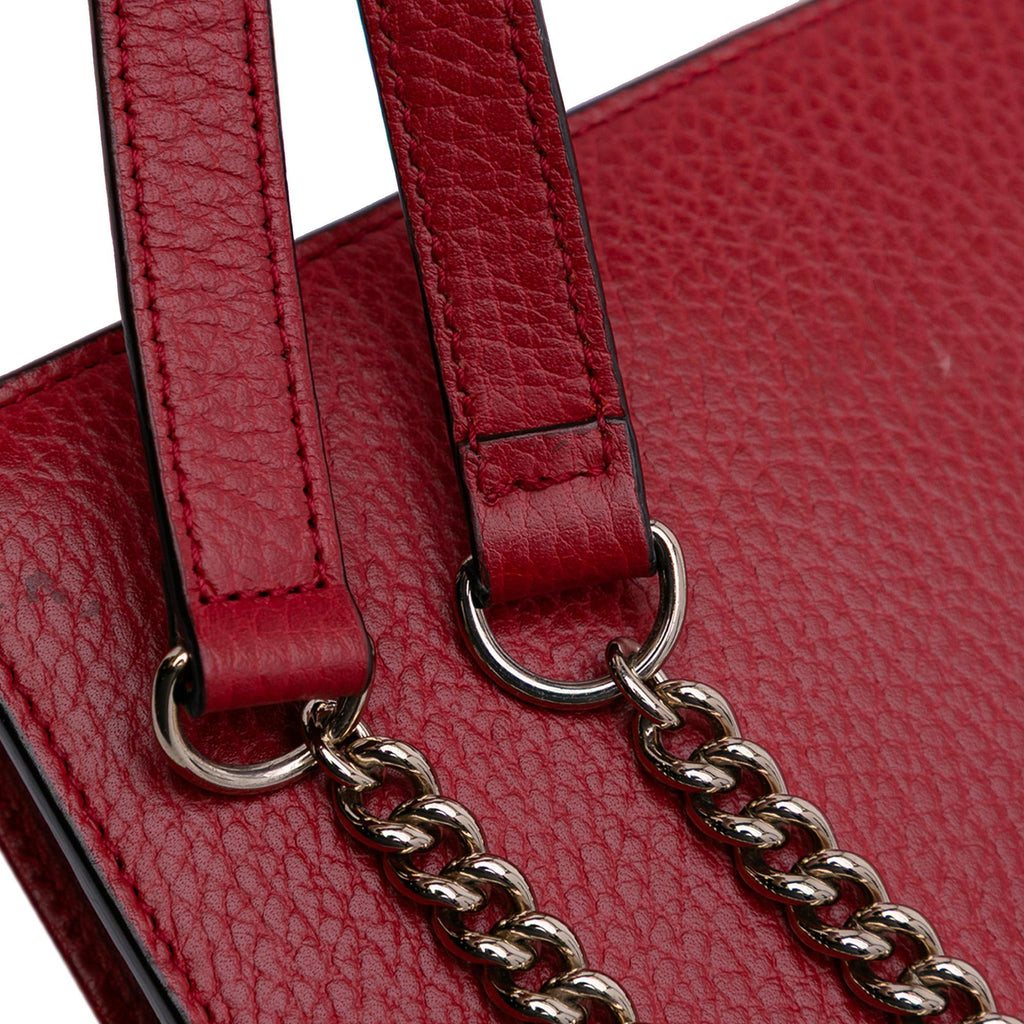 Gucci Leather Interlocking G Dollar Wallet on Chain