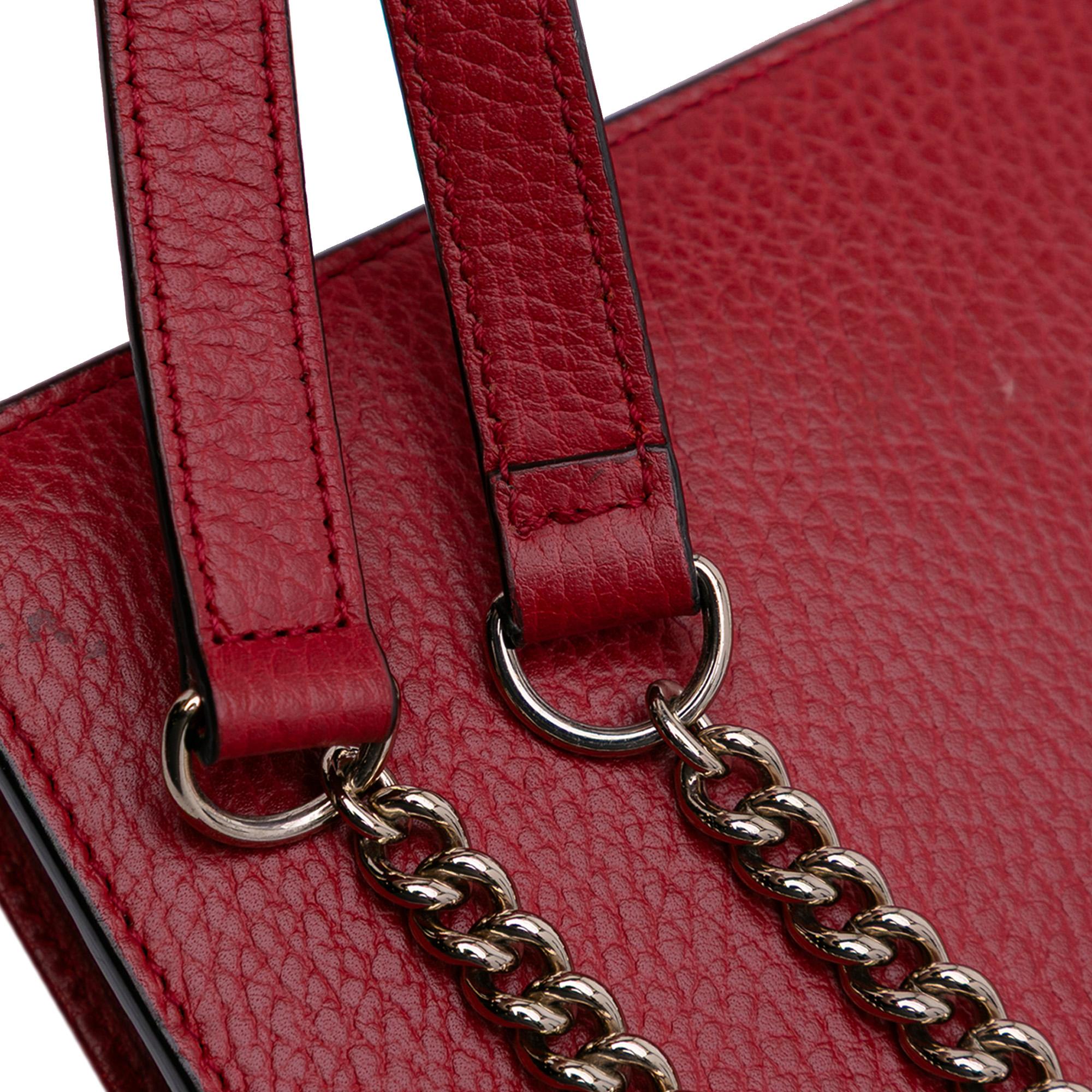 Gucci Leather Interlocking G Dollar Wallet on Chain