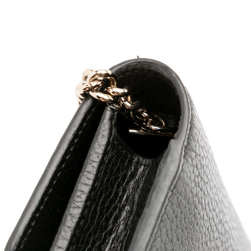 Gucci Leather Interlocking G Dollar Wallet on Chain