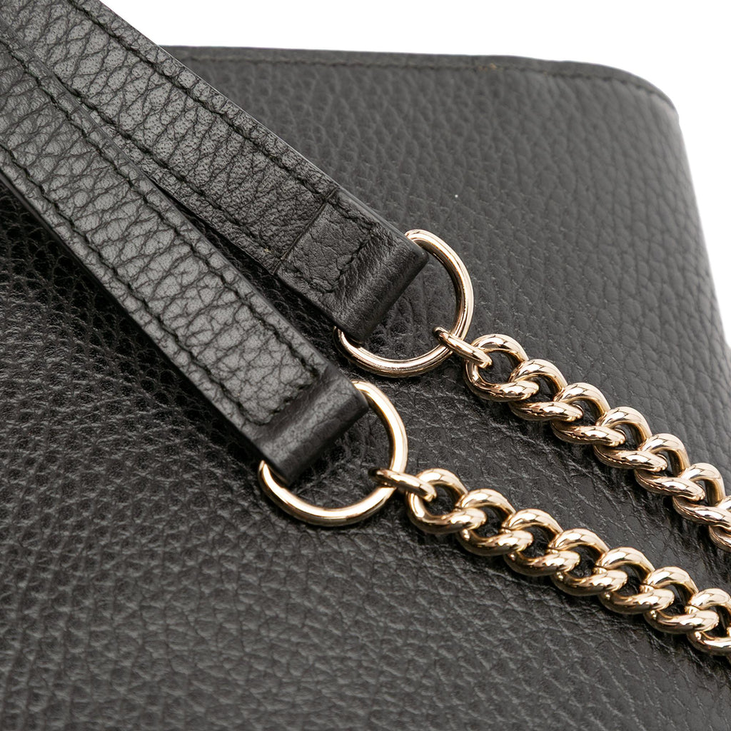 Gucci Leather Interlocking G Dollar Wallet on Chain
