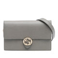 Gucci Leather Interlocking G Dollar Wallet on Chain