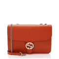 Gucci Leather Interlocking G Medium Shoulder Bag (SHF-CvvGnm)