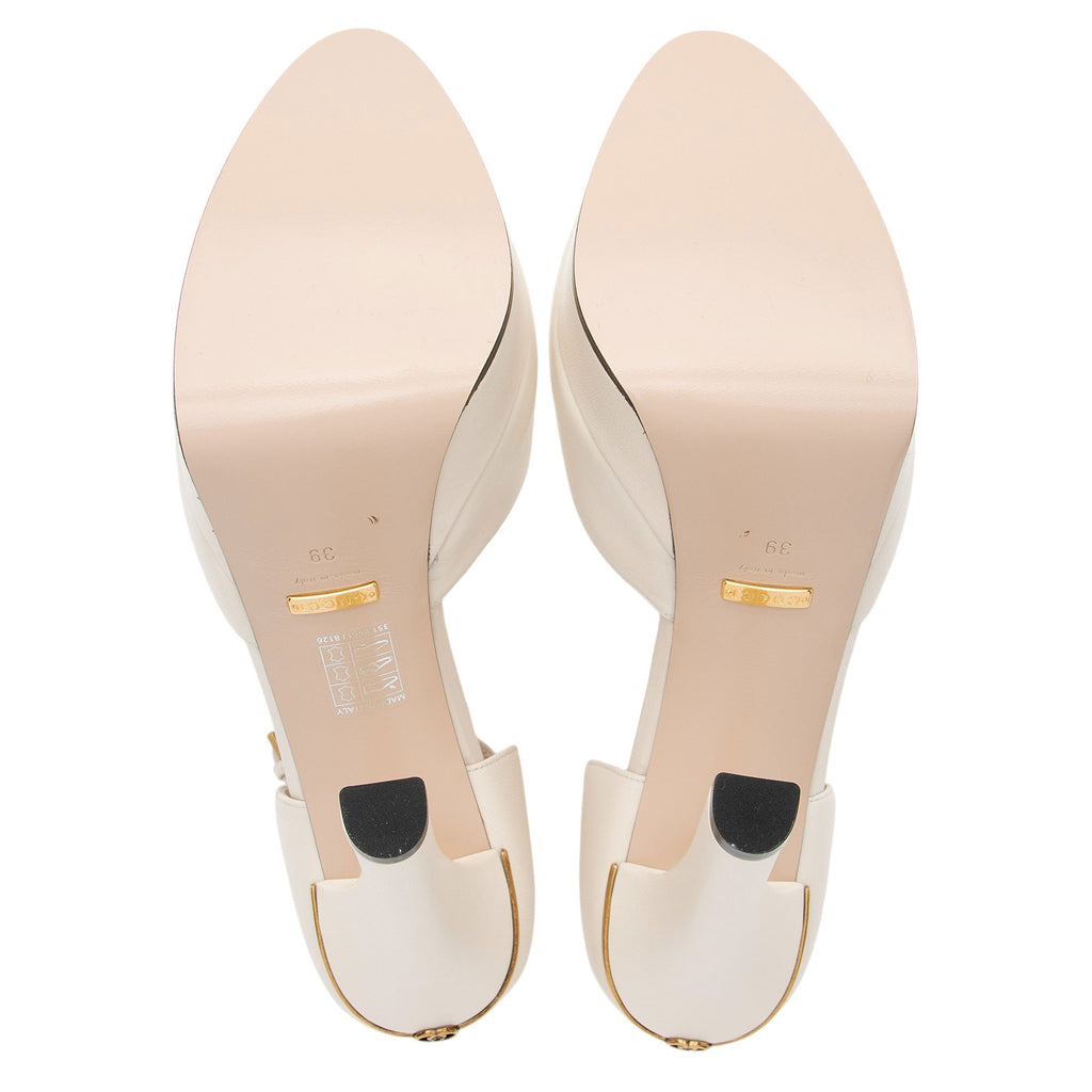 Gucci Leather Interlocking G Platform Pumps - Size 9 / 39 (SHF-KgfIqW)