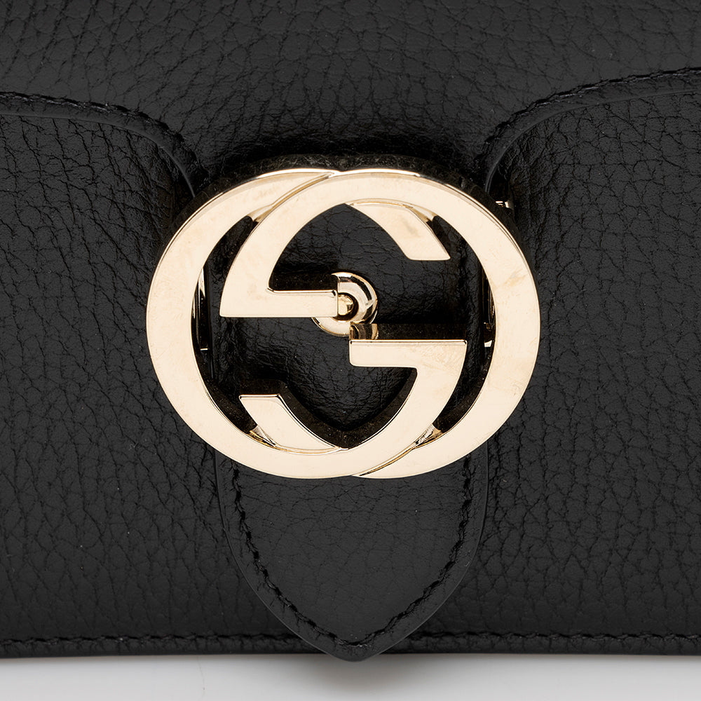 Gucci Leather Interlocking G Small Shoulder Bag (SHF-19827)
