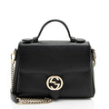 Gucci Leather Interlocking G Small Top Handle (SHF-WY9c47)