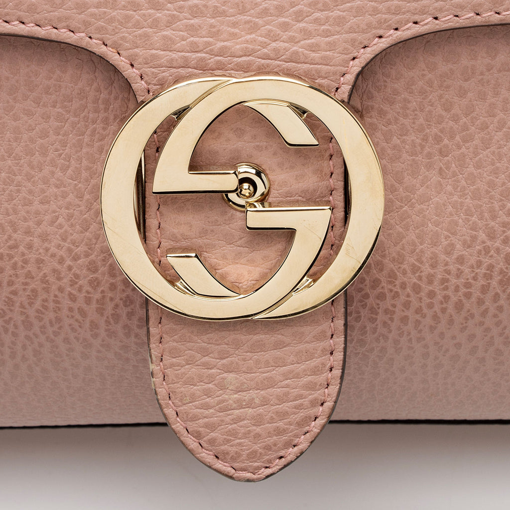 Gucci Leather Interlocking G Small Top Handle (SHF-WEVYEv)