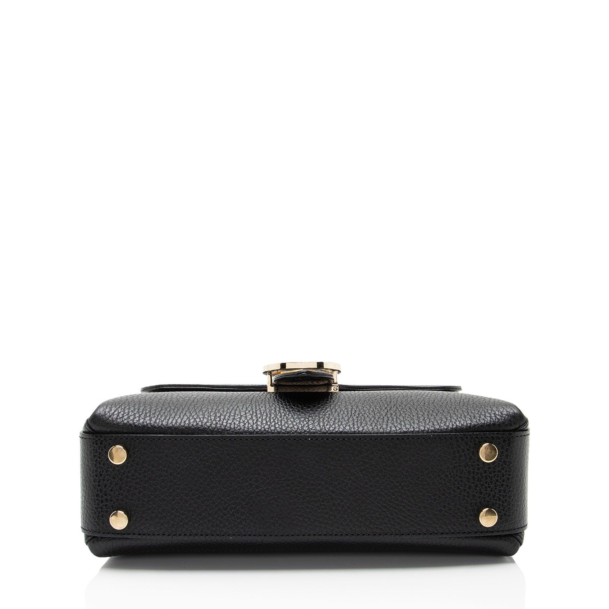 Gucci Leather Interlocking G Small Top Handle