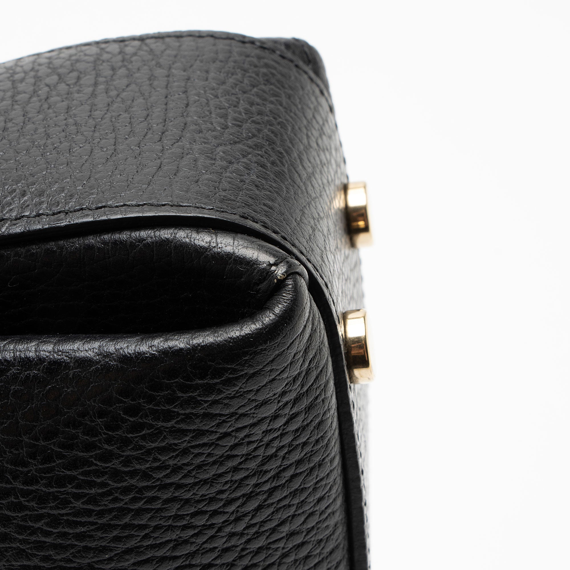 Gucci Leather Interlocking G Small Top Handle