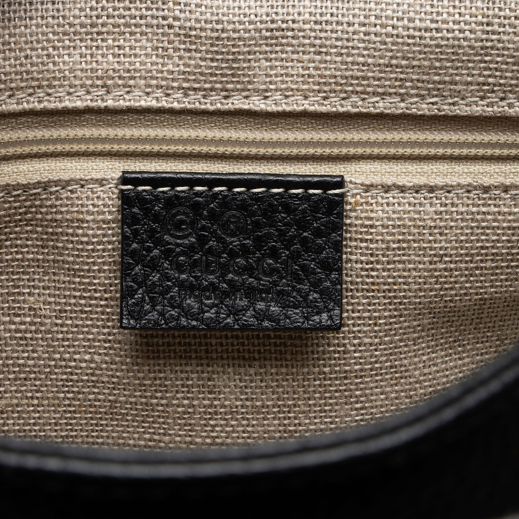 Gucci Leather Interlocking G Small Top Handle