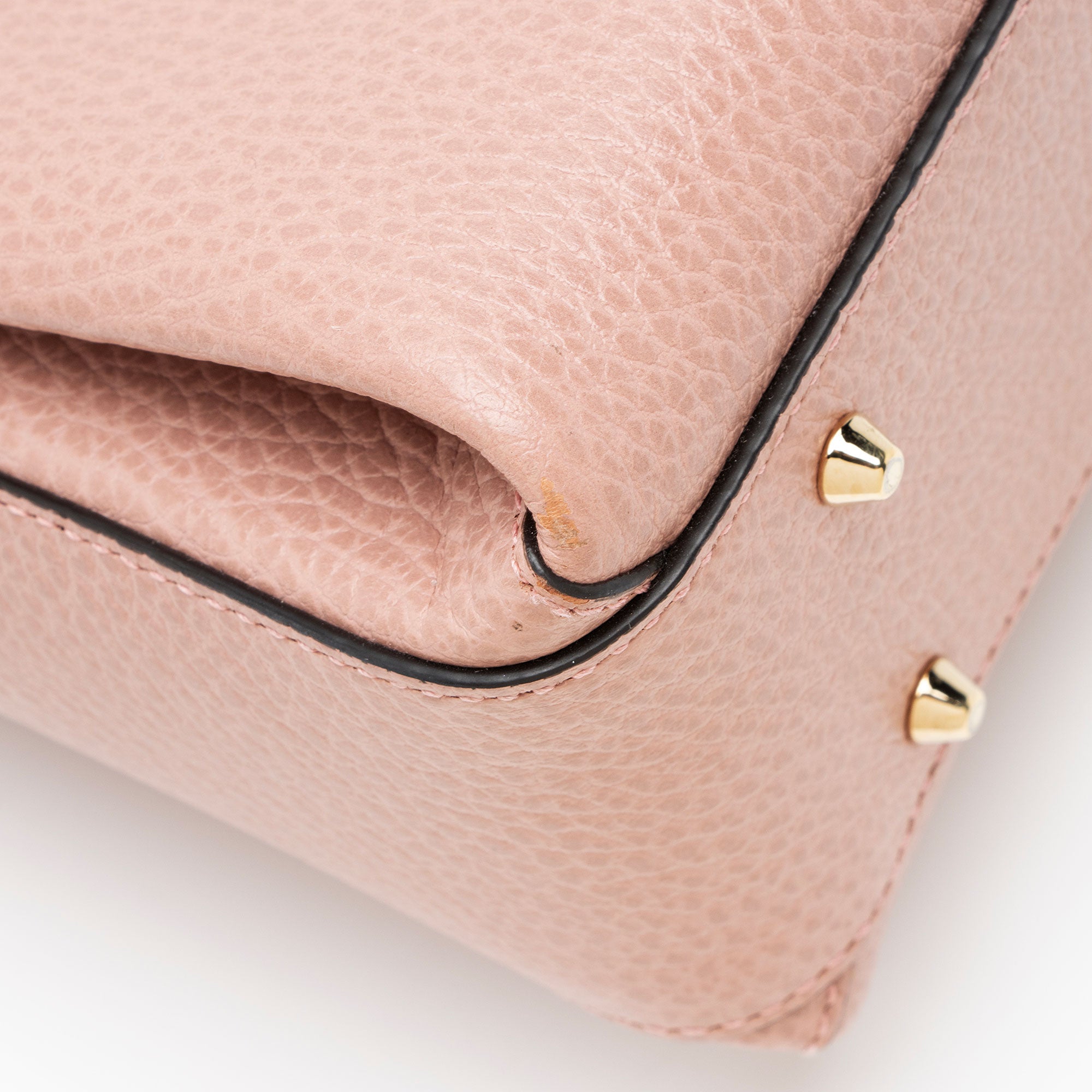 Gucci Leather Interlocking G Small Top Handle