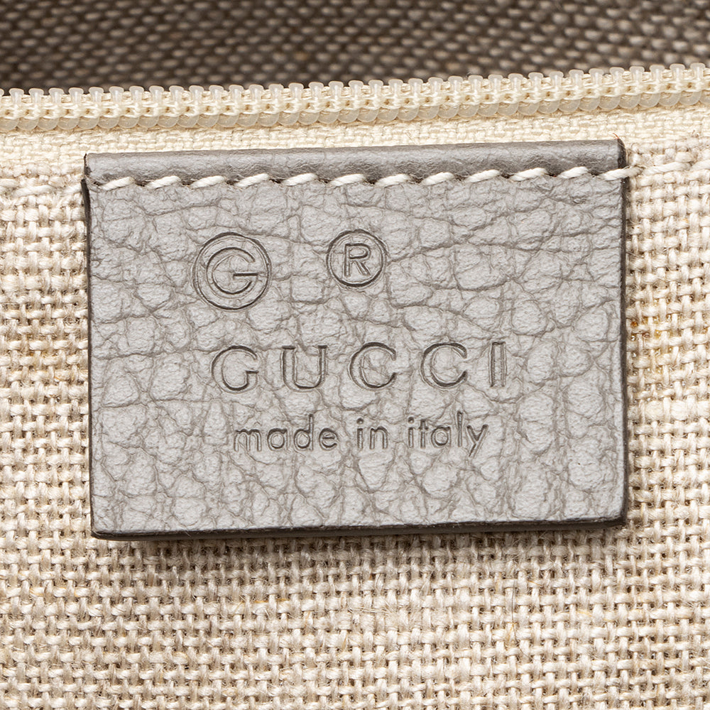 Gucci Calfskin Interlocking G Top Handle Medium Shoulder Bag (SHF-21775)