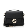 Gucci Leather Interlocking G Top Handle Shoulder Bag (SHF-22017)